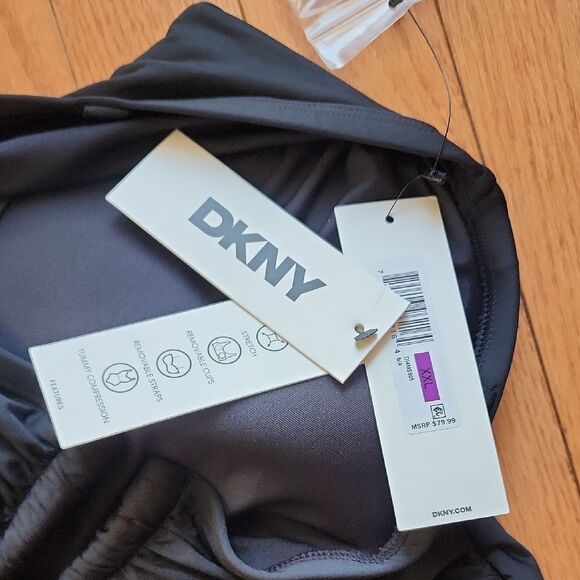 DKNY Black One Piece Swimsuit- Women's Size XXL - Picture 3 of 7